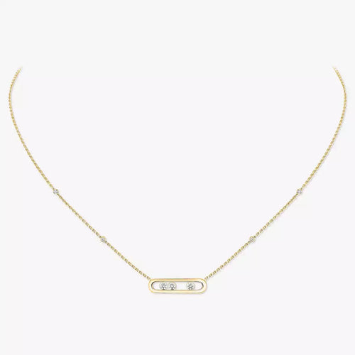 [Plus&Max] Baby Move Gold Diamond Necklace
