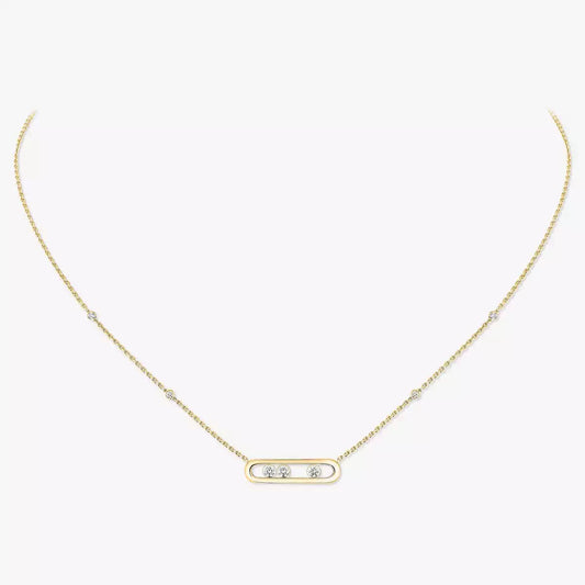 [Plus&Max] Baby Move Gold Diamond Necklace