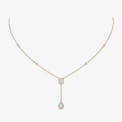 [Plus&Max]Gold Diamond Tie Necklace