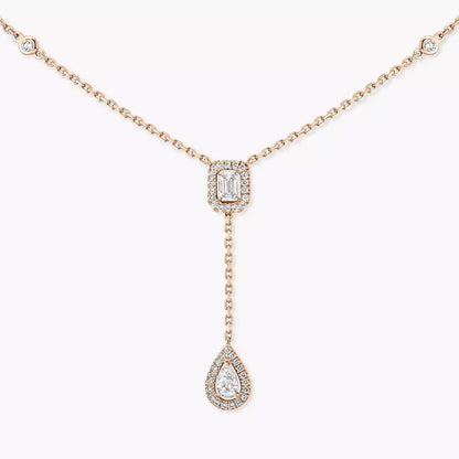 [Max Jewelry]Gold Diamond Tie Necklace
