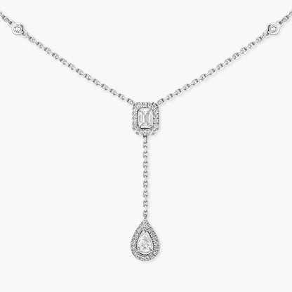 [Max Jewelry]Gold Diamond Tie Necklace