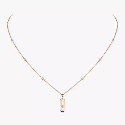 [Max Jewelry] Move Uno Gold Diamond Long Necklace