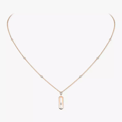 [Plus&Max] Move Uno Gold Diamond Long Necklace