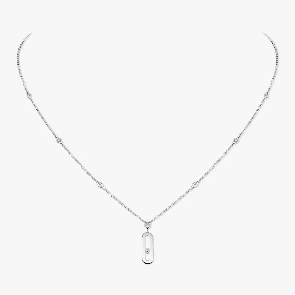 [Max Jewelry] Move Uno Gold Diamond Long Necklace