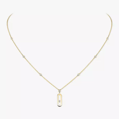 [Max Jewelry] Move Uno Gold Diamond Long Necklace