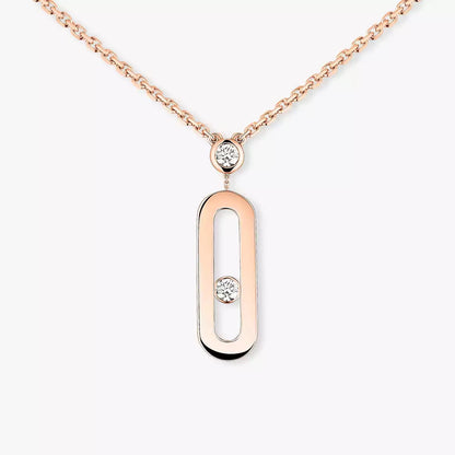 [Max Jewelry] Move Uno Gold Diamond Long Necklace