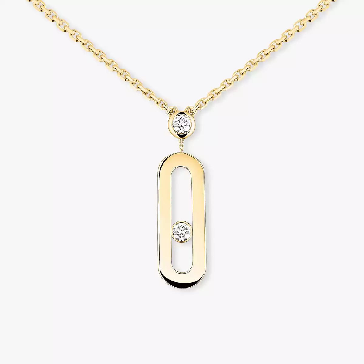 [Max Jewelry] Move Uno Gold Diamond Long Necklace