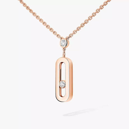 [Max Jewelry] Move Uno Gold Diamond Long Necklace
