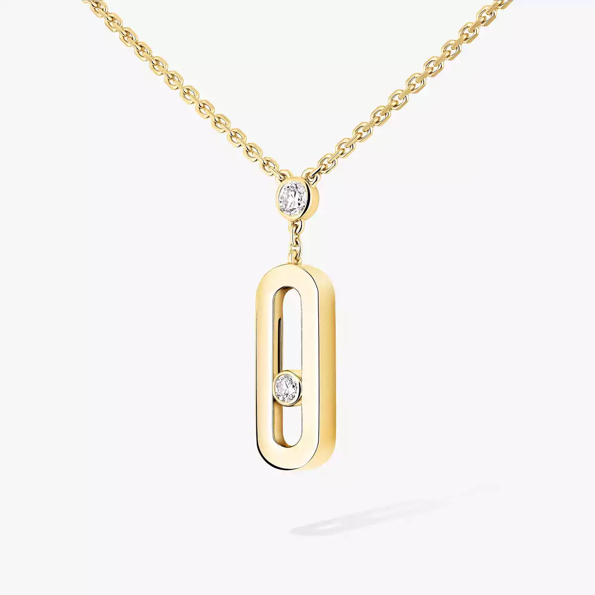 [Max Jewelry] Move Uno Gold Diamond Long Necklace