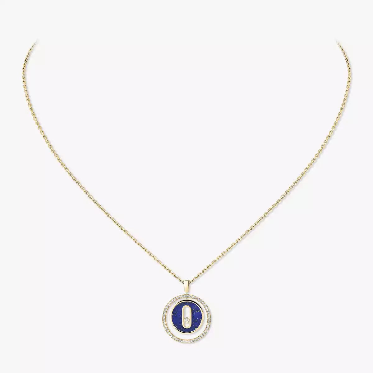 [Max Jewelry]Lucky Move Diamond Necklace in Rose Gold and White Mother-of-Pearl