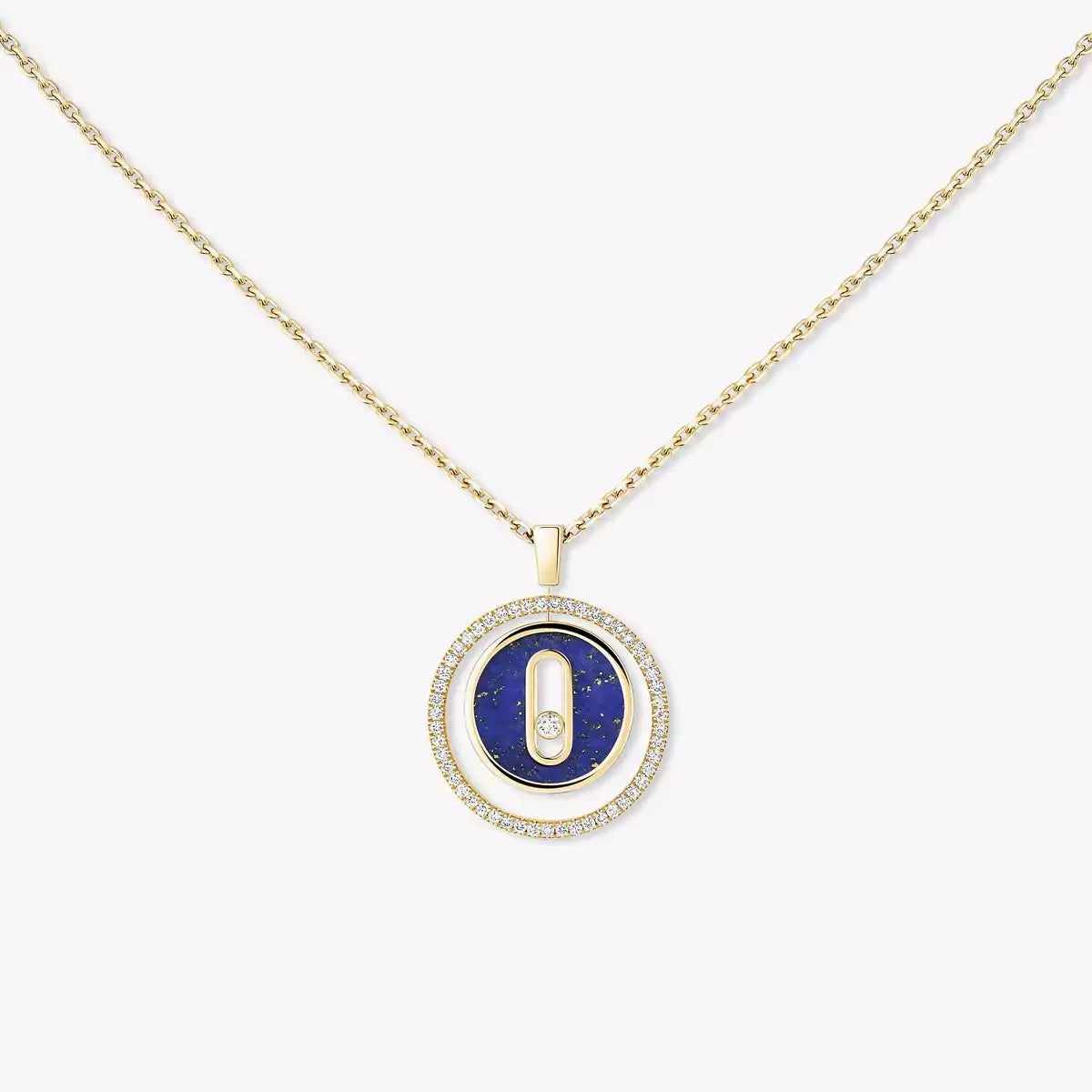 [Max Jewelry]Lucky Move Diamond Necklace in Rose Gold and White Mother-of-Pearl
