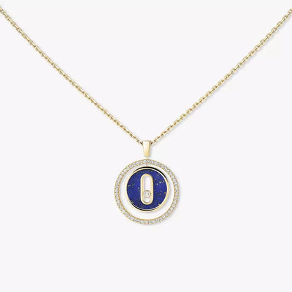[Plus&Max]Lucky Move Diamond Necklace in Rose Gold and White Mother-of-Pearl