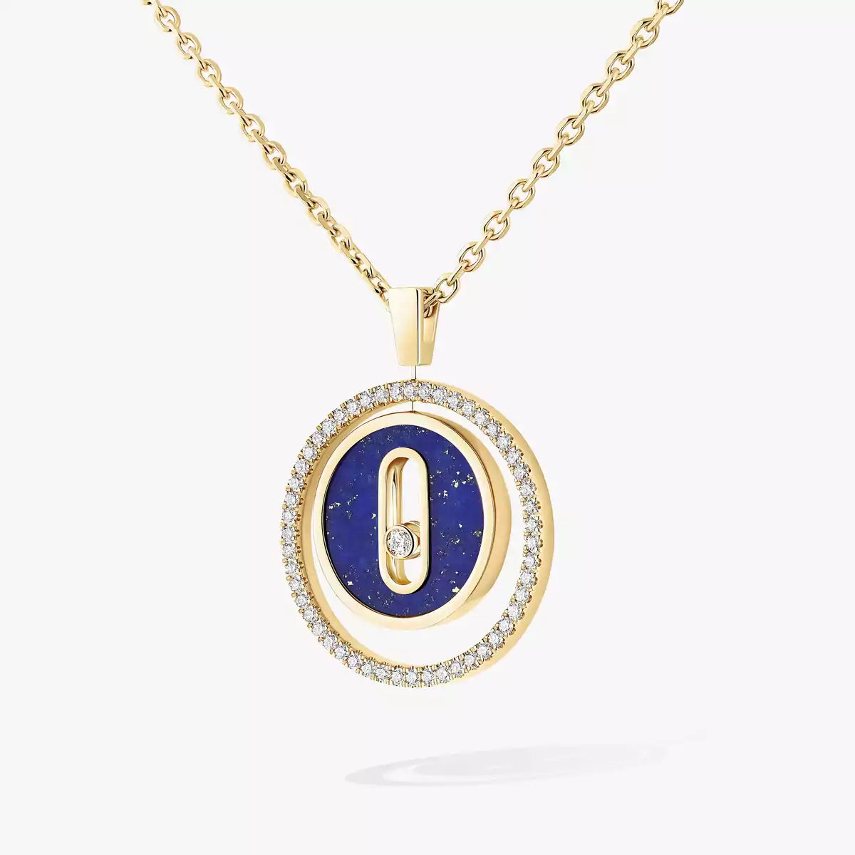 [Max Jewelry]Lucky Move Diamond Necklace in Rose Gold and White Mother-of-Pearl