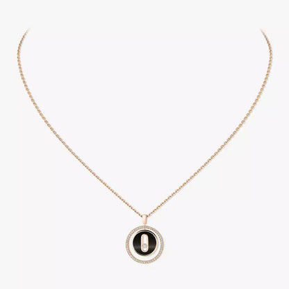 [Plus&Max]Lucky Move Diamond Necklace in Rose Gold and White Mother-of-Pearl