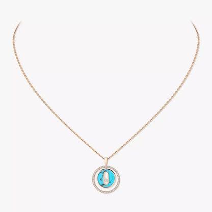 [Max Jewelry]Lucky Move Diamond Necklace in Rose Gold and White Mother-of-Pearl