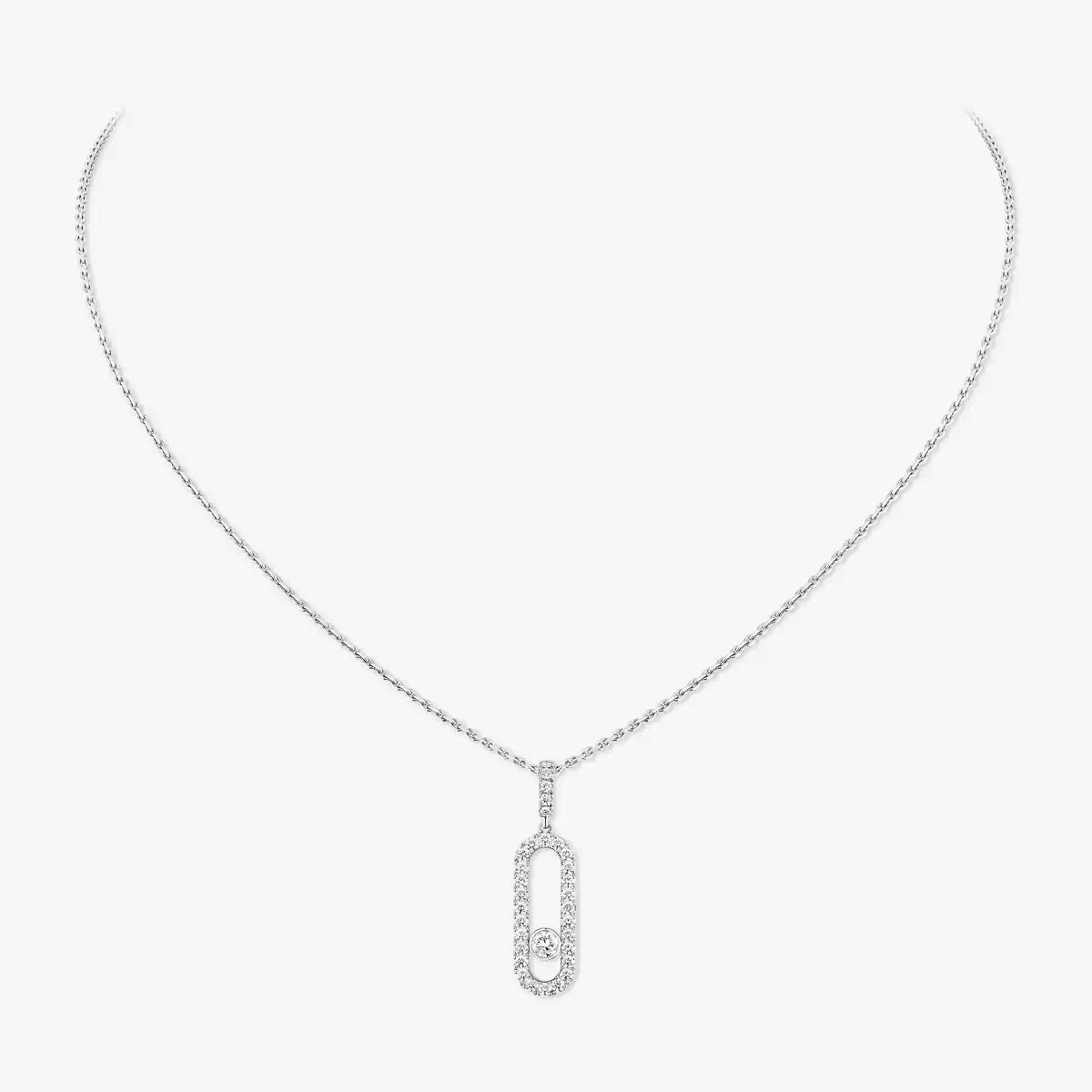[Max Jewelry]Move Uno Diamond Necklace in Rose Gold