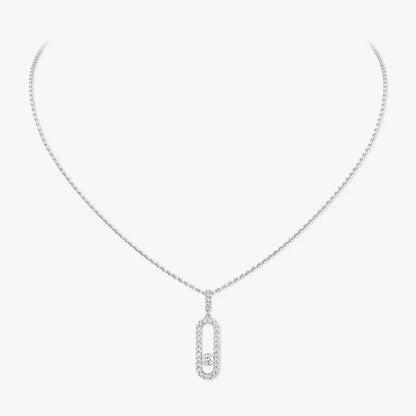 [Max Jewelry]Move Uno Diamond Necklace in Rose Gold