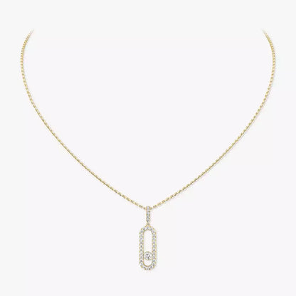 [Max Jewelry]Move Uno Diamond Necklace in Rose Gold