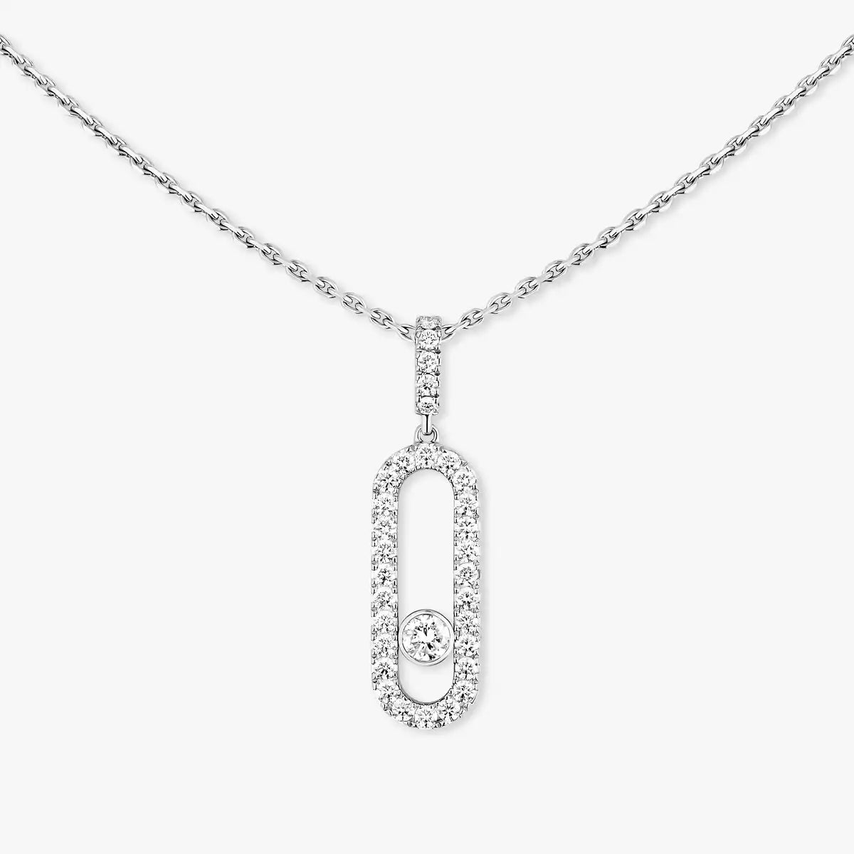 [Max Jewelry]Move Uno Diamond Necklace in Rose Gold