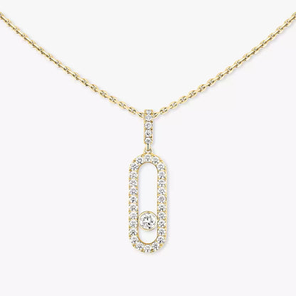[Max Jewelry]Move Uno Diamond Necklace in Rose Gold