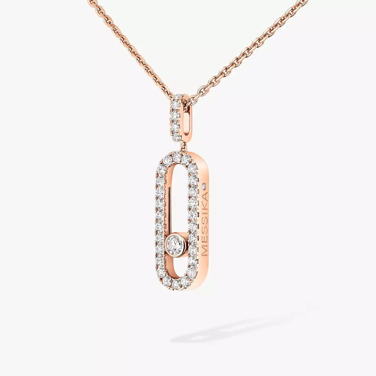 [Max Jewelry]Move Uno Diamond Necklace in Rose Gold