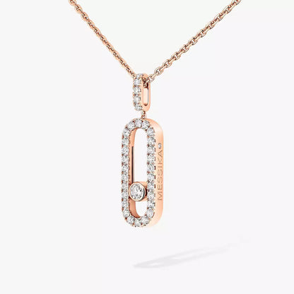 [Max Jewelry]Move Uno Diamond Necklace in Rose Gold