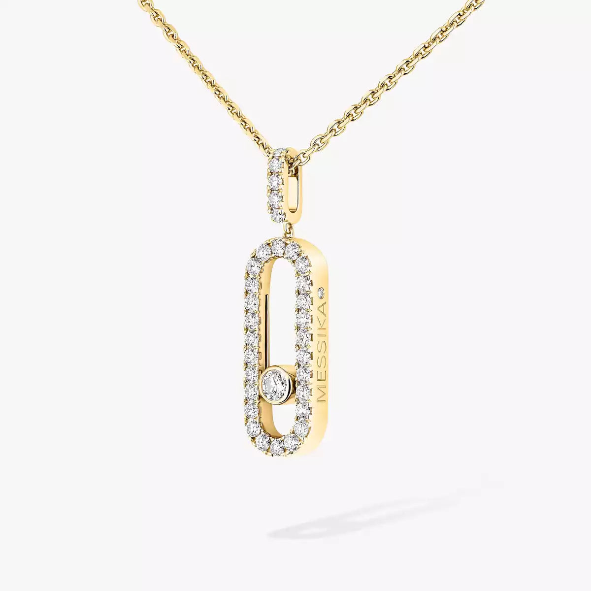 [Max Jewelry]Move Uno Diamond Necklace in Rose Gold