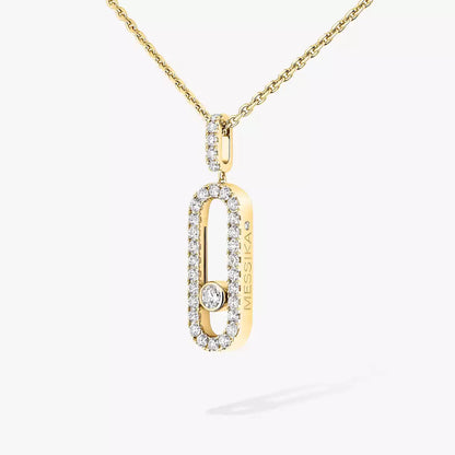 [Max Jewelry]Move Uno Diamond Necklace in Rose Gold
