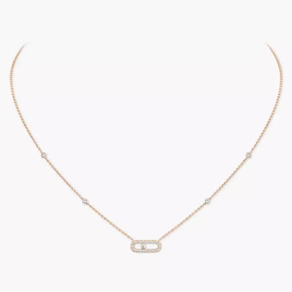 [Max Jewelry]Diamond Necklace Move Uno