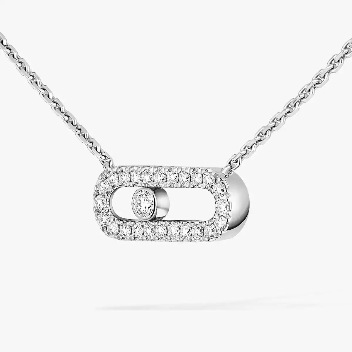 [Max Jewelry]Diamond Necklace Move Uno