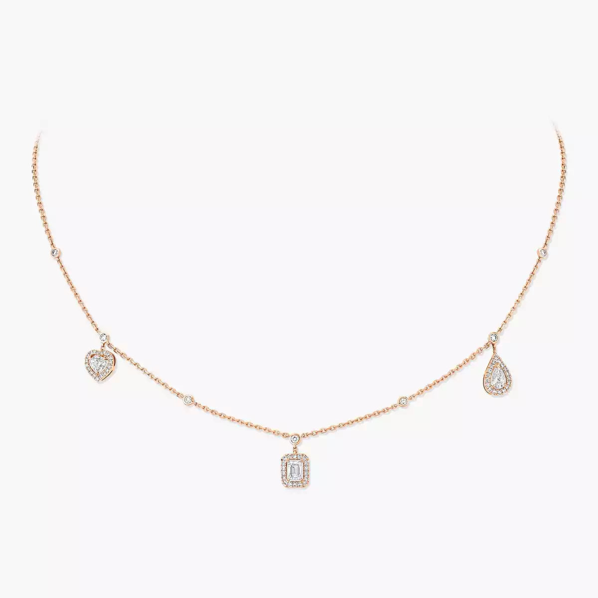 [Max Jewelry]My Twin Diamond Necklace in Silver