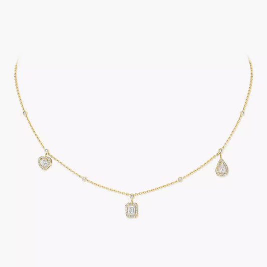 [Max Jewelry]My Twin Diamond Necklace in Silver