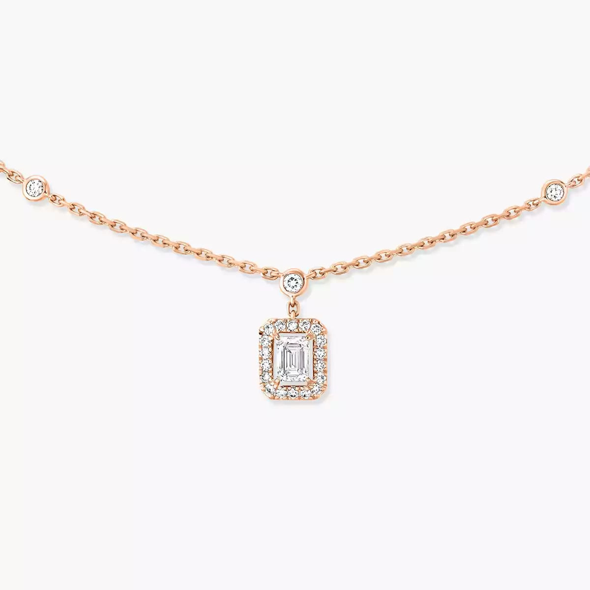 [Max Jewelry]My Twin Diamond Necklace in Silver