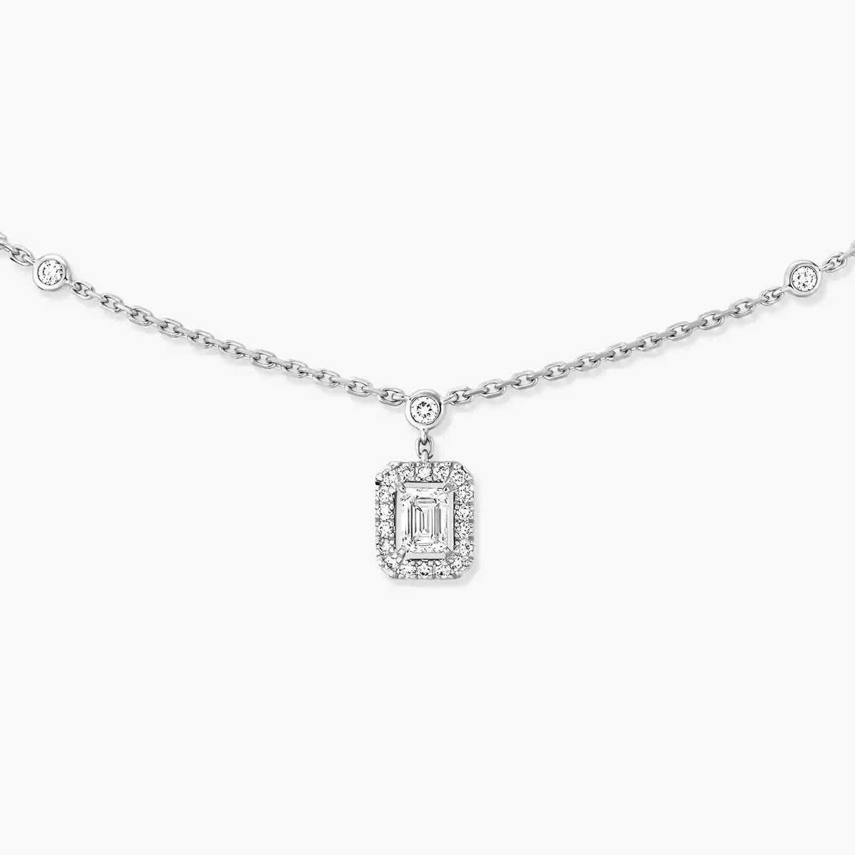 [Max Jewelry]My Twin Diamond Necklace in Silver