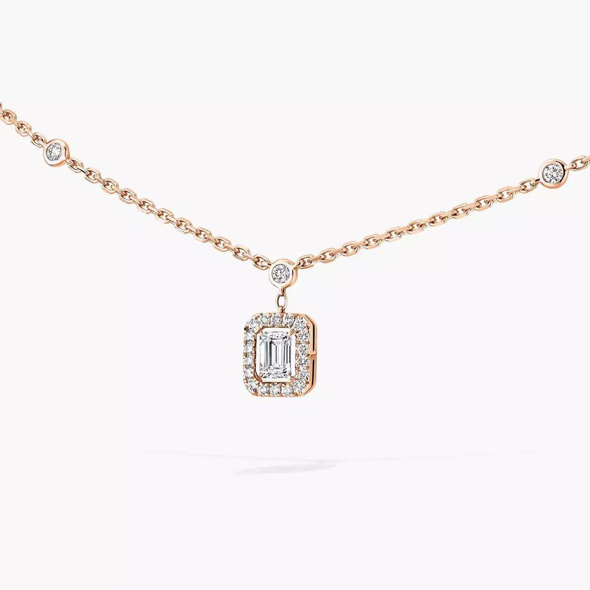 [Max Jewelry]My Twin Diamond Necklace in Silver