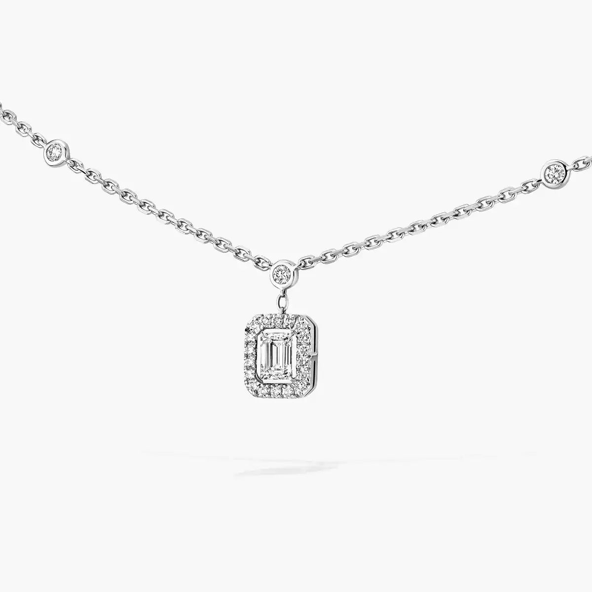 [Max Jewelry]My Twin Diamond Necklace in Silver