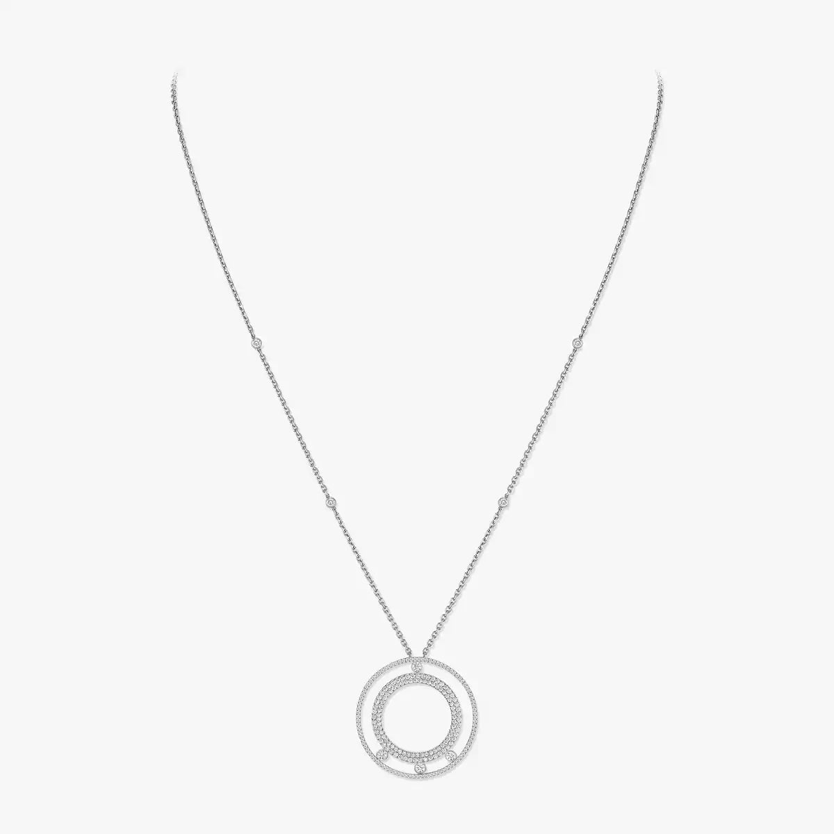 [Max Jewelry]Move Romane Long Pave_-Set Diamond Necklace
