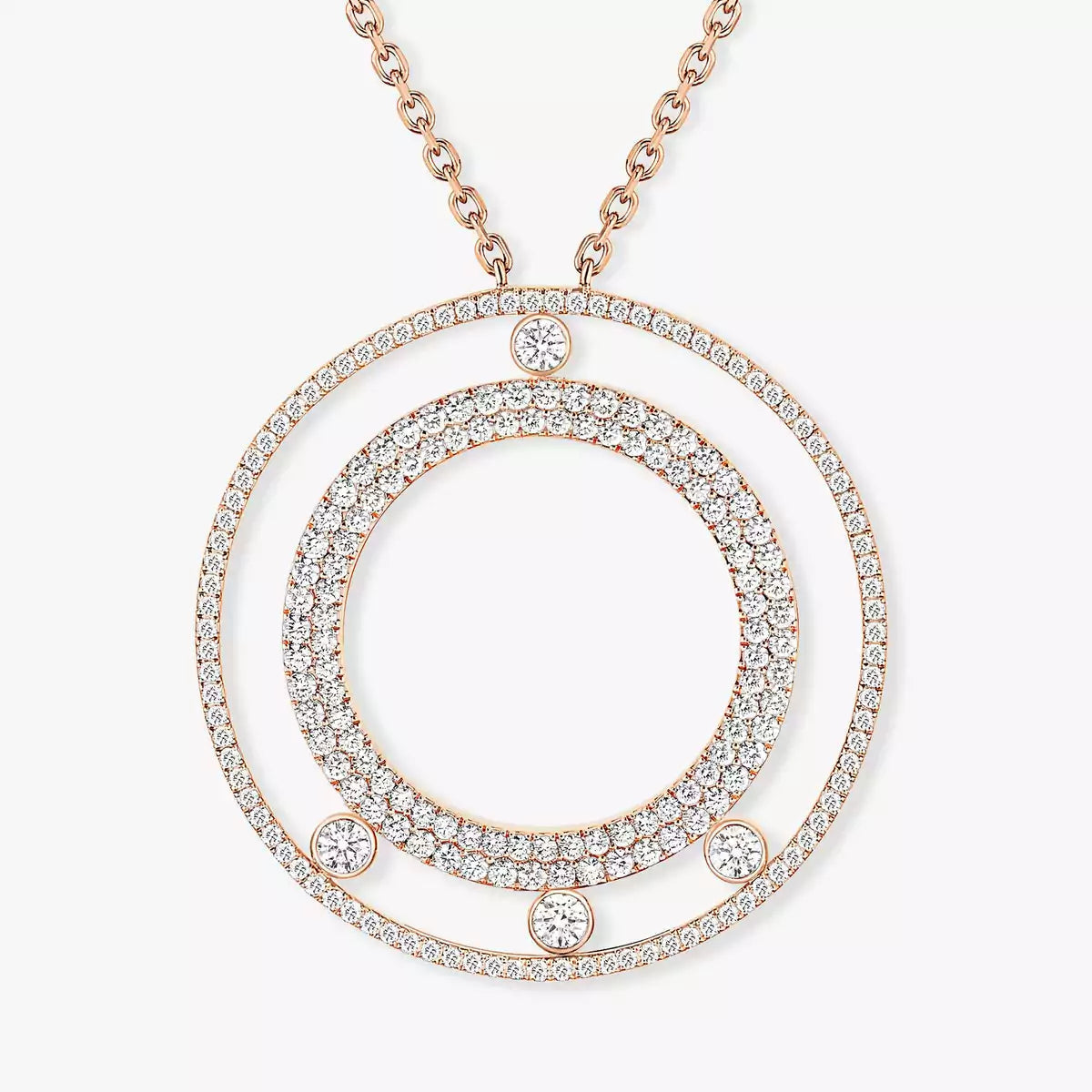 [Max Jewelry]Move Romane Long Pave_-Set Diamond Necklace