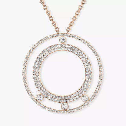 [Max Jewelry]Move Romane Long Pave_-Set Diamond Necklace