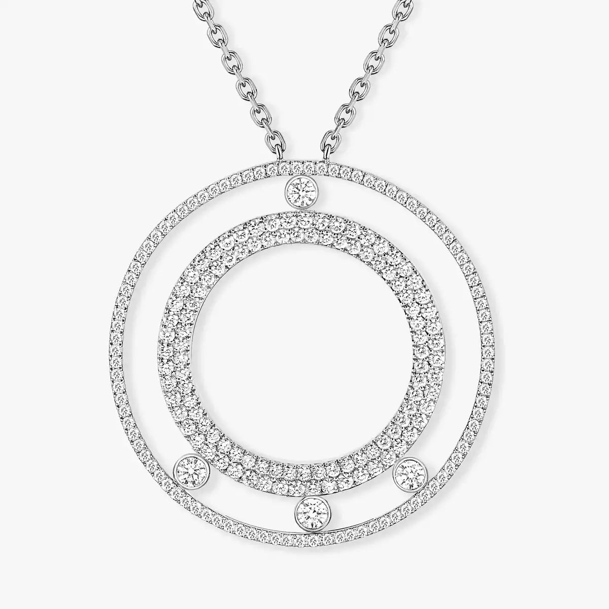 [Max Jewelry]Move Romane Long Pave_-Set Diamond Necklace