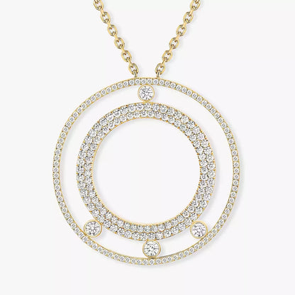 [Max Jewelry]Move Romane Long Pave_-Set Diamond Necklace