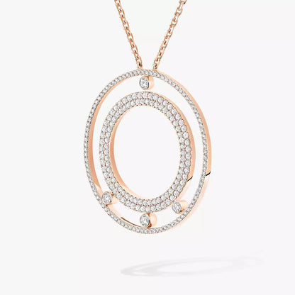 [Max Jewelry]Move Romane Long Pave_-Set Diamond Necklace