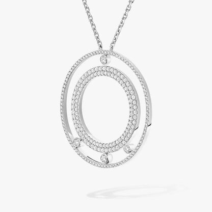 [Max Jewelry]Move Romane Long Pave_-Set Diamond Necklace