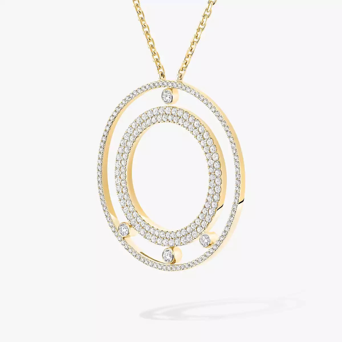 [Max Jewelry]Move Romane Long Pave_-Set Diamond Necklace