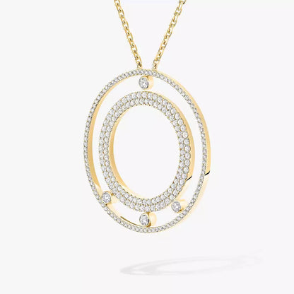 [Max Jewelry]Move Romane Long Pave_-Set Diamond Necklace