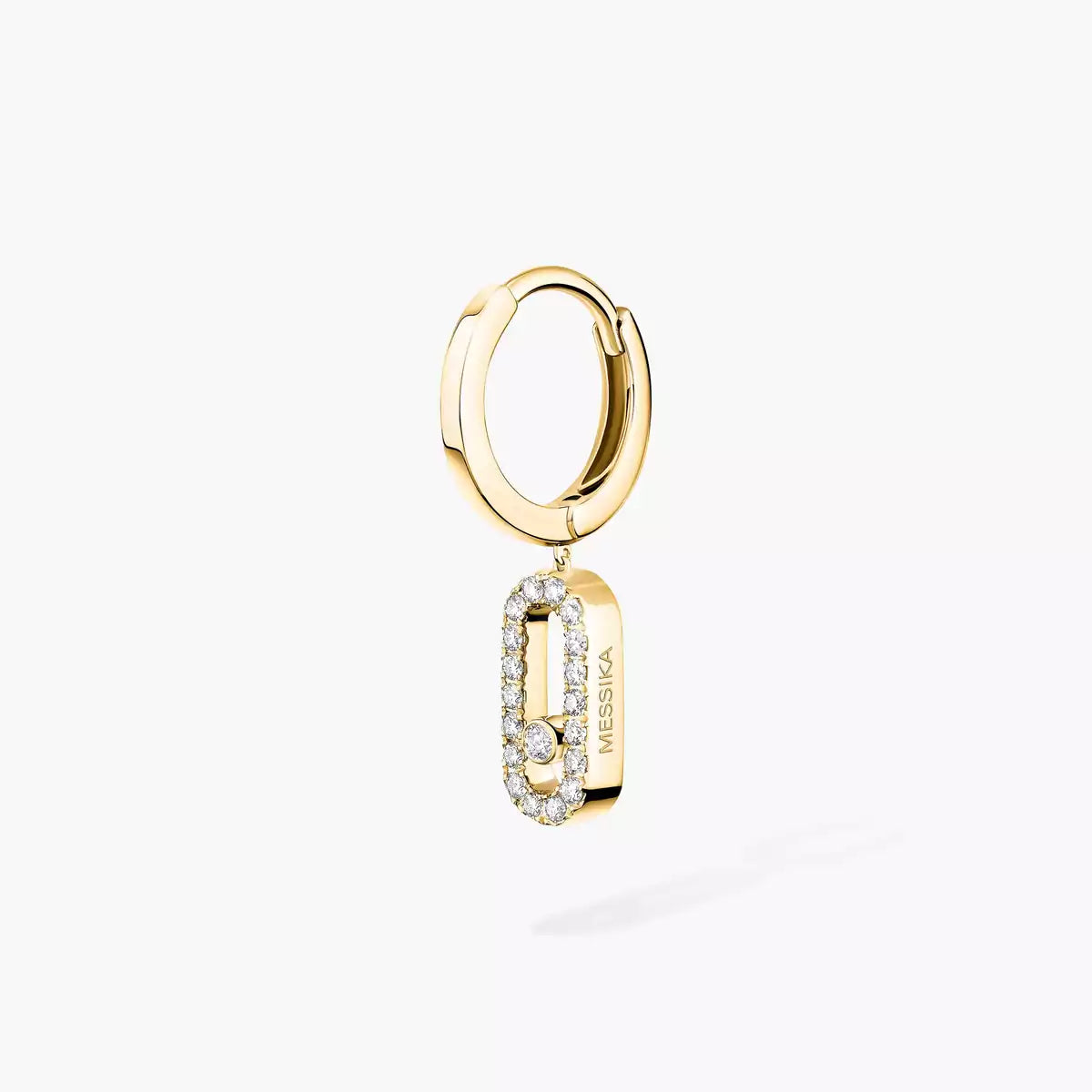 [Max Jewelry]Move Uno Single Diamond Hoop Earring