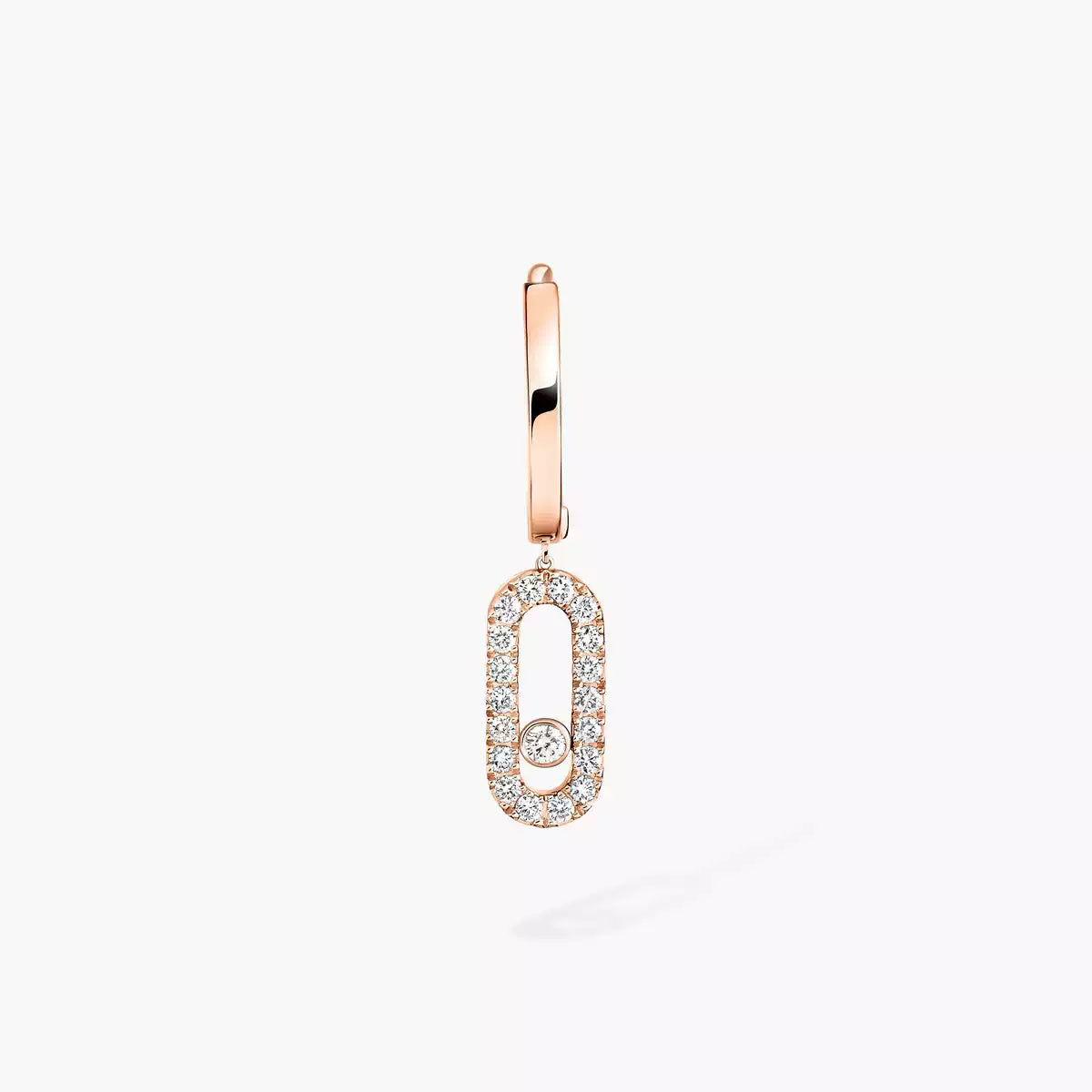 [Max Jewelry]Move Uno Single Diamond Hoop Earring