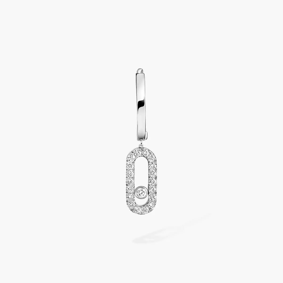 [Max Jewelry]Move Uno Single Diamond Hoop Earring