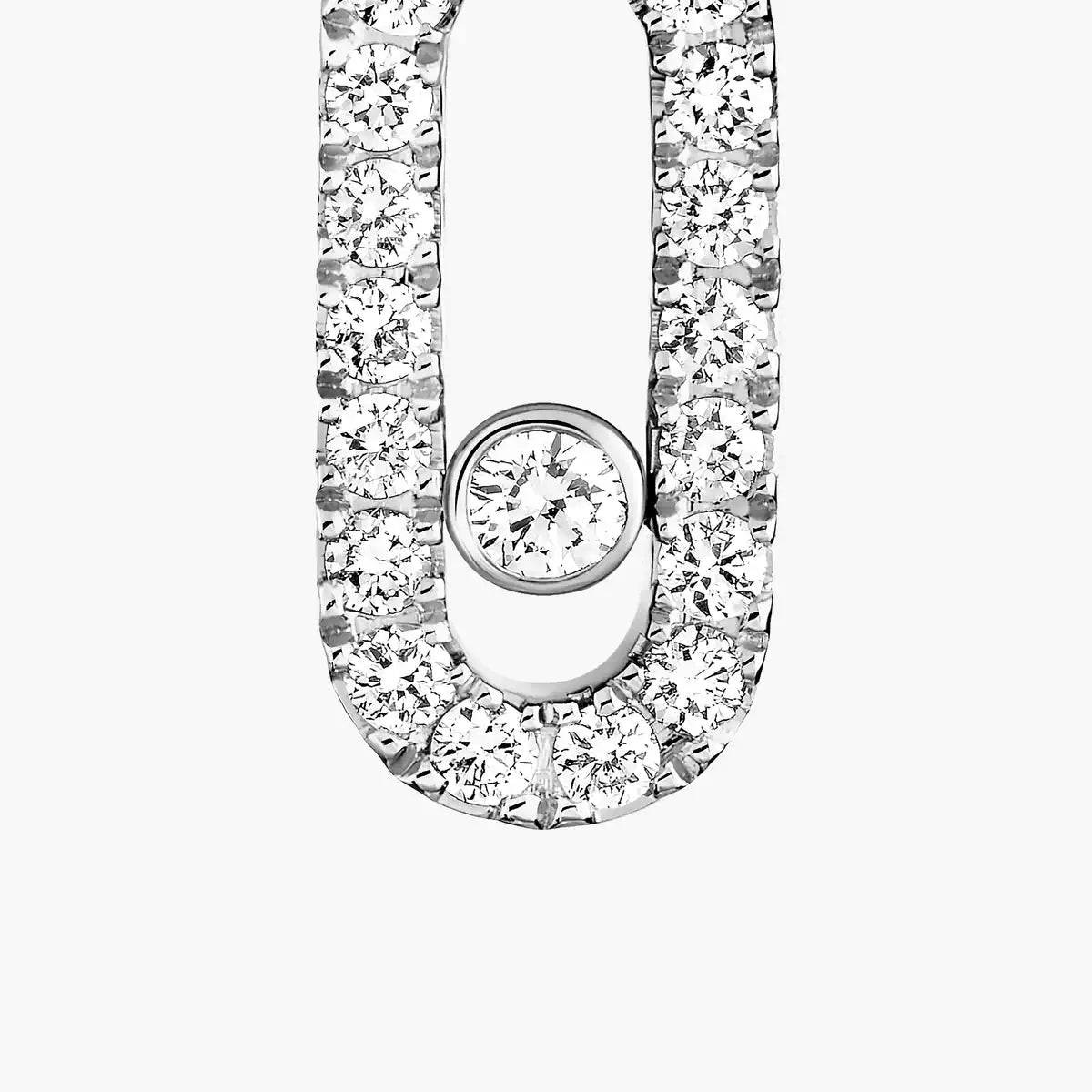 [Max Jewelry]Move Uno Single Diamond Hoop Earring