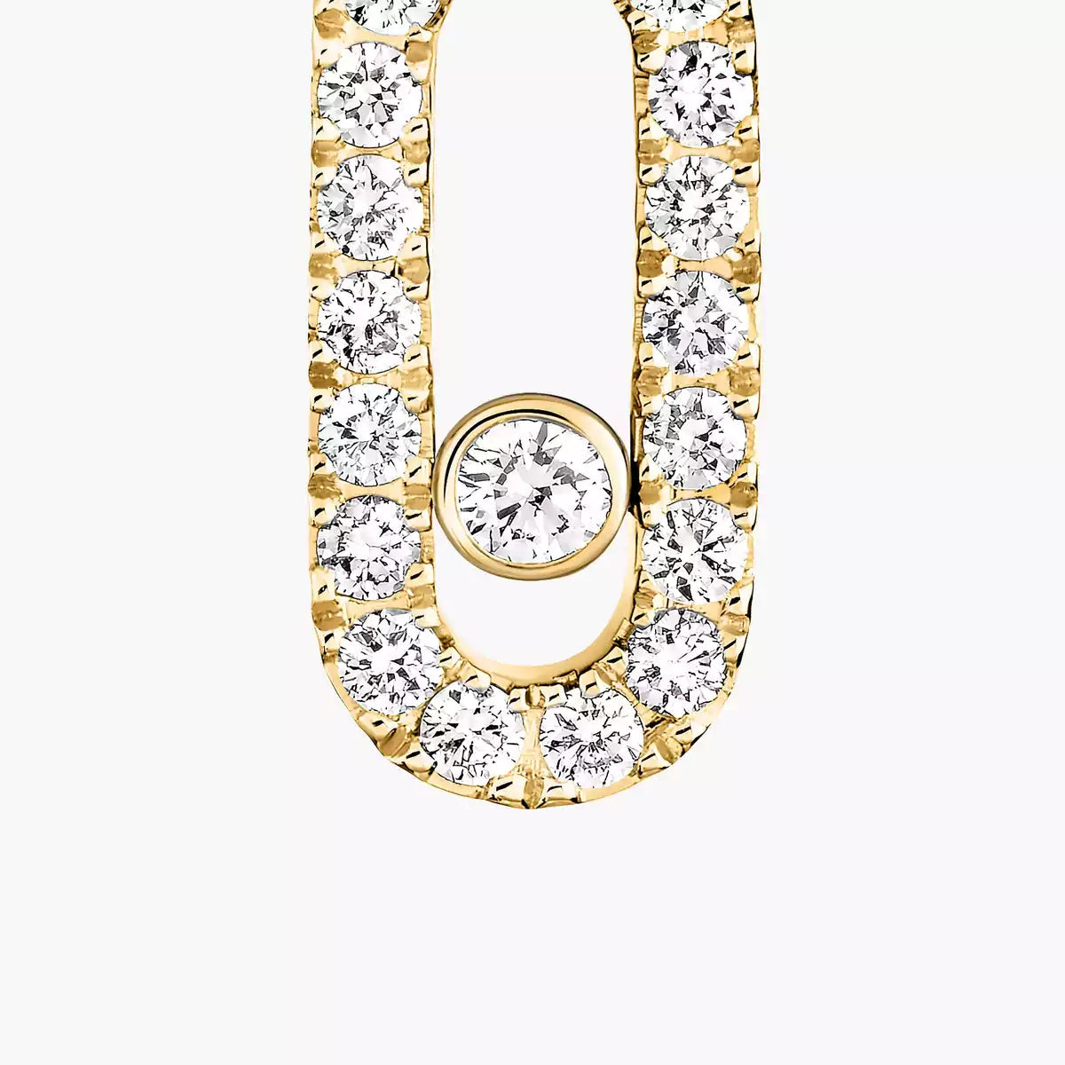 [Max Jewelry]Move Uno Single Diamond Hoop Earring